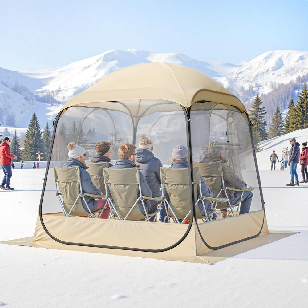 VEVOR Pop Up Sports Tent sealed seams improve waterproof protection.