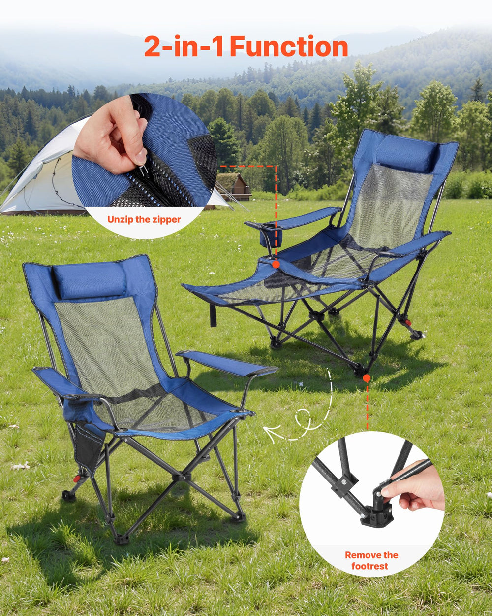 VEVOR compact-fold design for quick setup and easy transport.