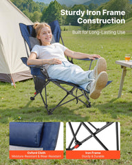 VEVOR reclining chair with detachable foot rest for versatile lounging.