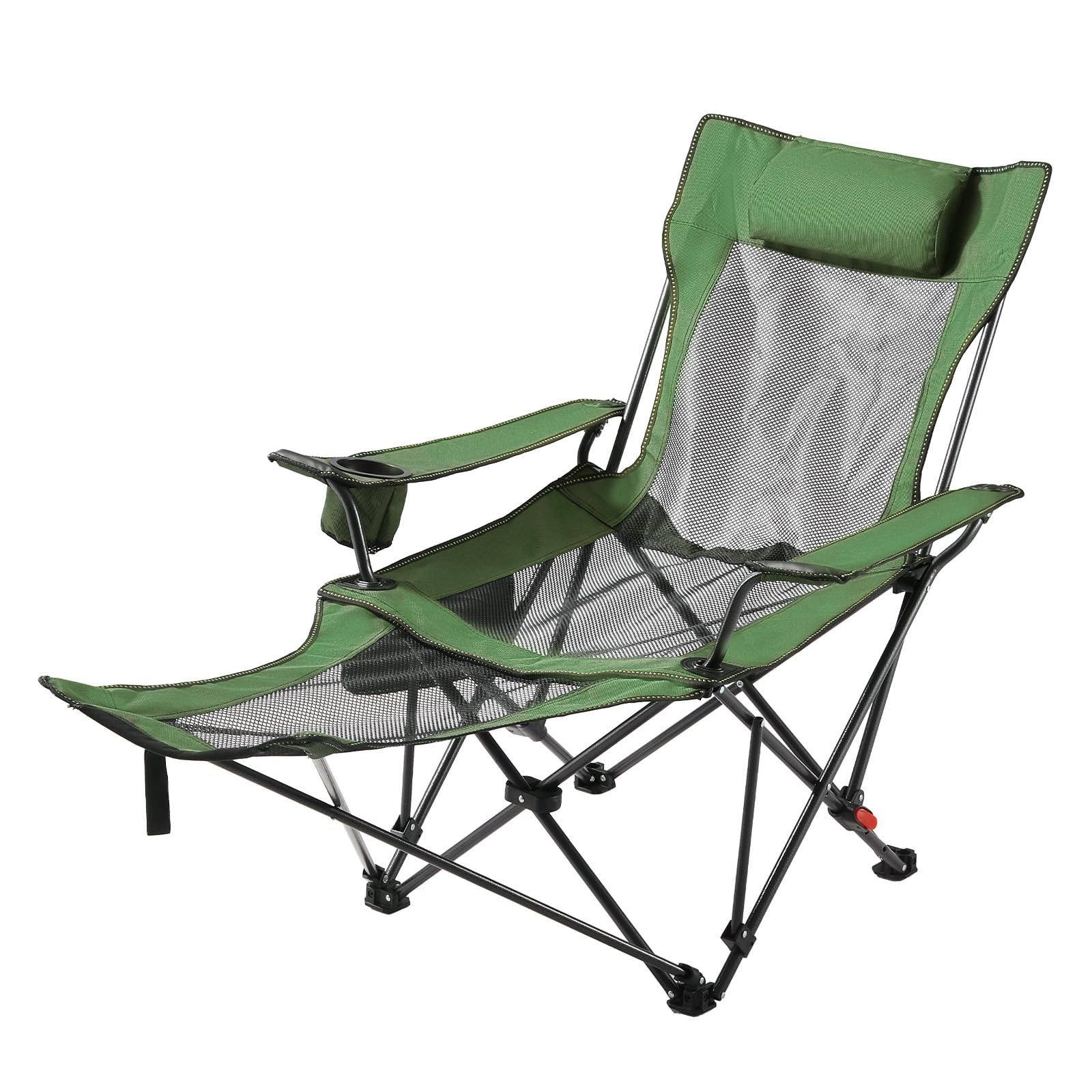 VEVOR green reclining chair suited for outdoor use in gardens and patios.