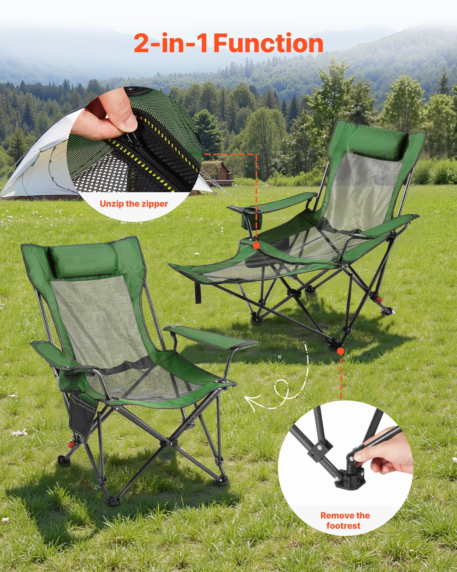 VEVOR Oxford fabric resists wear for long outdoor use.