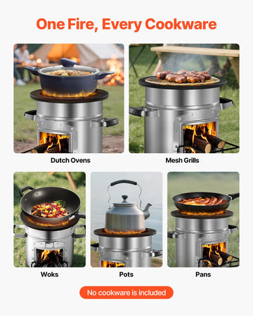 VEVOR rocket stove bag illustrates easy transport and storage.