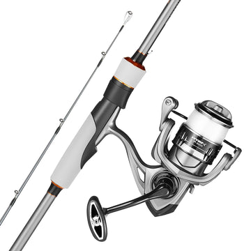 VEVOR rod-and-reel combo with a 6.5ft two-piece setup for easy transport.