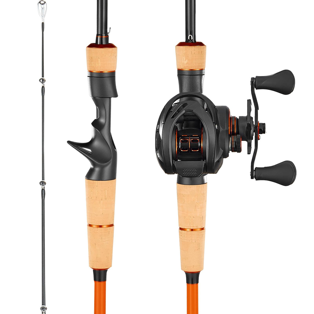 VEVOR rod-and-reel-combo-setup ready-to-use for quick bass casting
