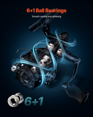 VEVOR versatile rod-reel setup ready for saltwater and freshwater adventures.