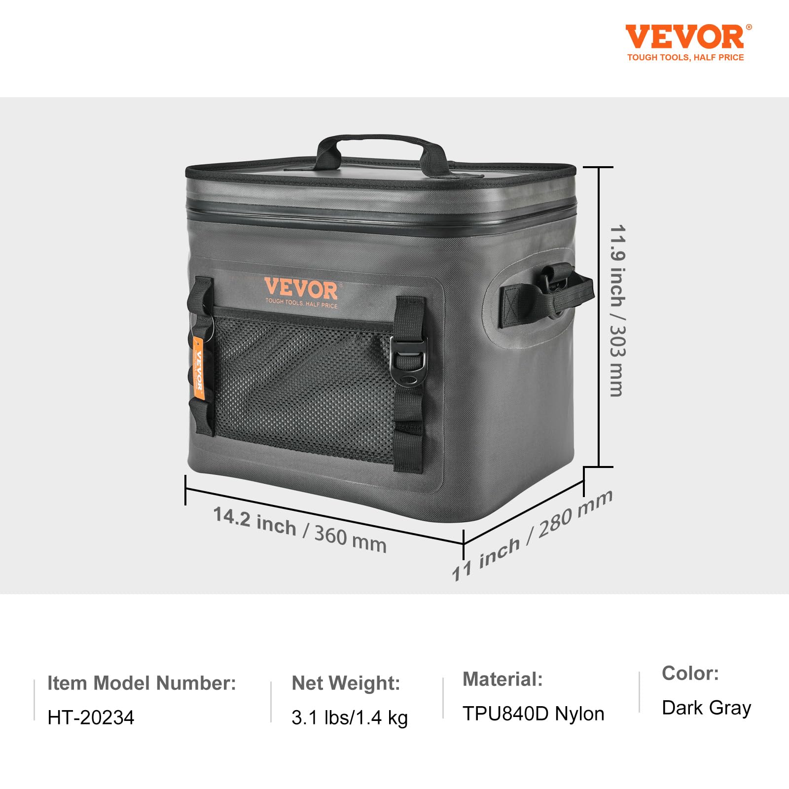 VEVOR Soft Cooler 24 Cans easy-cleaning after outdoor trips.