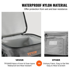 VEVOR Soft Cooler 24 Cans adjustable shoulder straps for easy carrying.