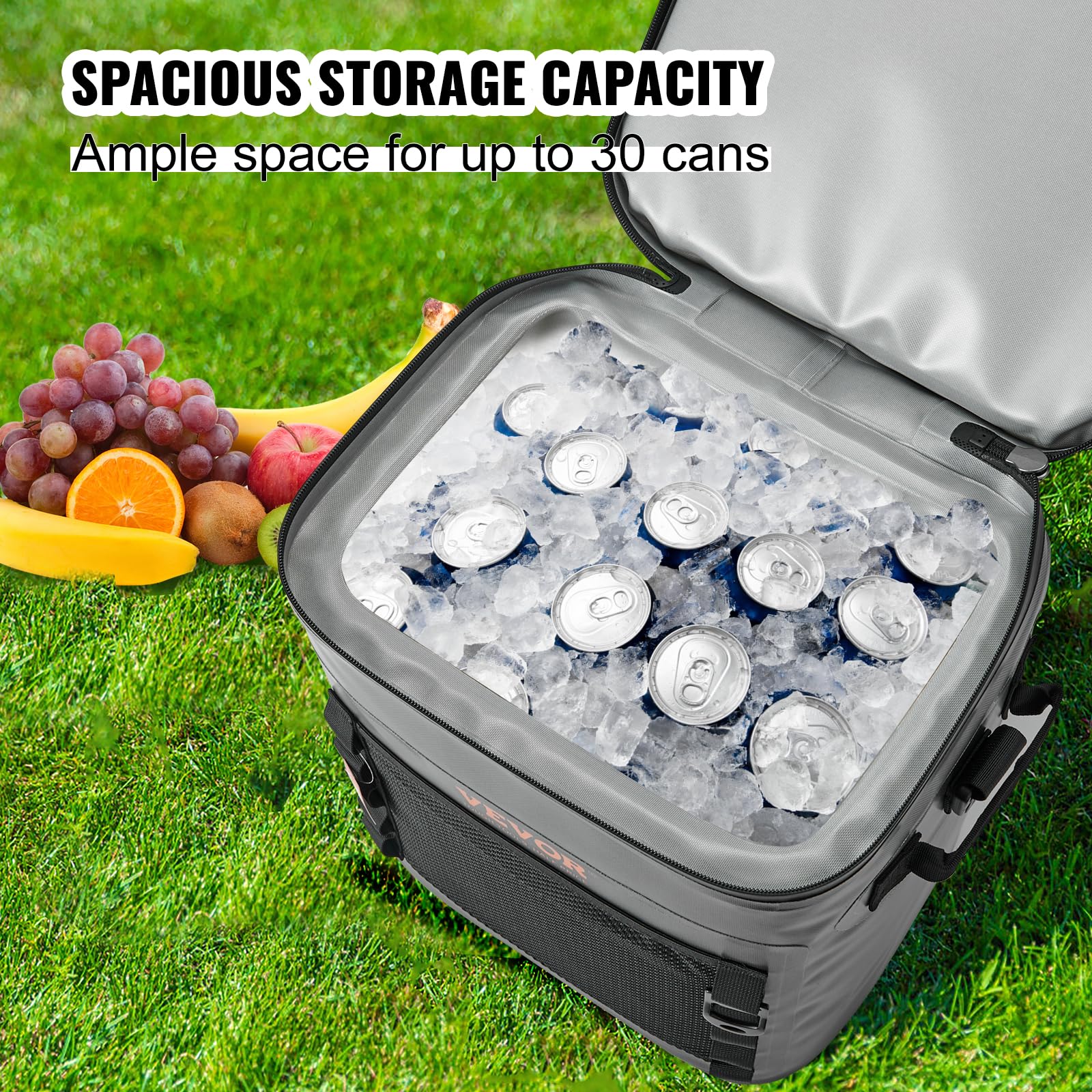 VEVOR Soft Cooler insulation-layer features 0.8 inch foam for longer coolness.