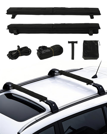 VEVOR soft roof rack pads 30inch product shot showing universal crossbar fit for secure gear transport