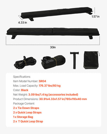 VEVOR crossbar compatibility with OME, Aero, and Flat arms for many vehicles