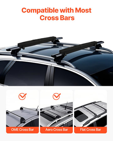 VEVOR soft roof rack pads installation demo highlighting tool-free setup for quick securing