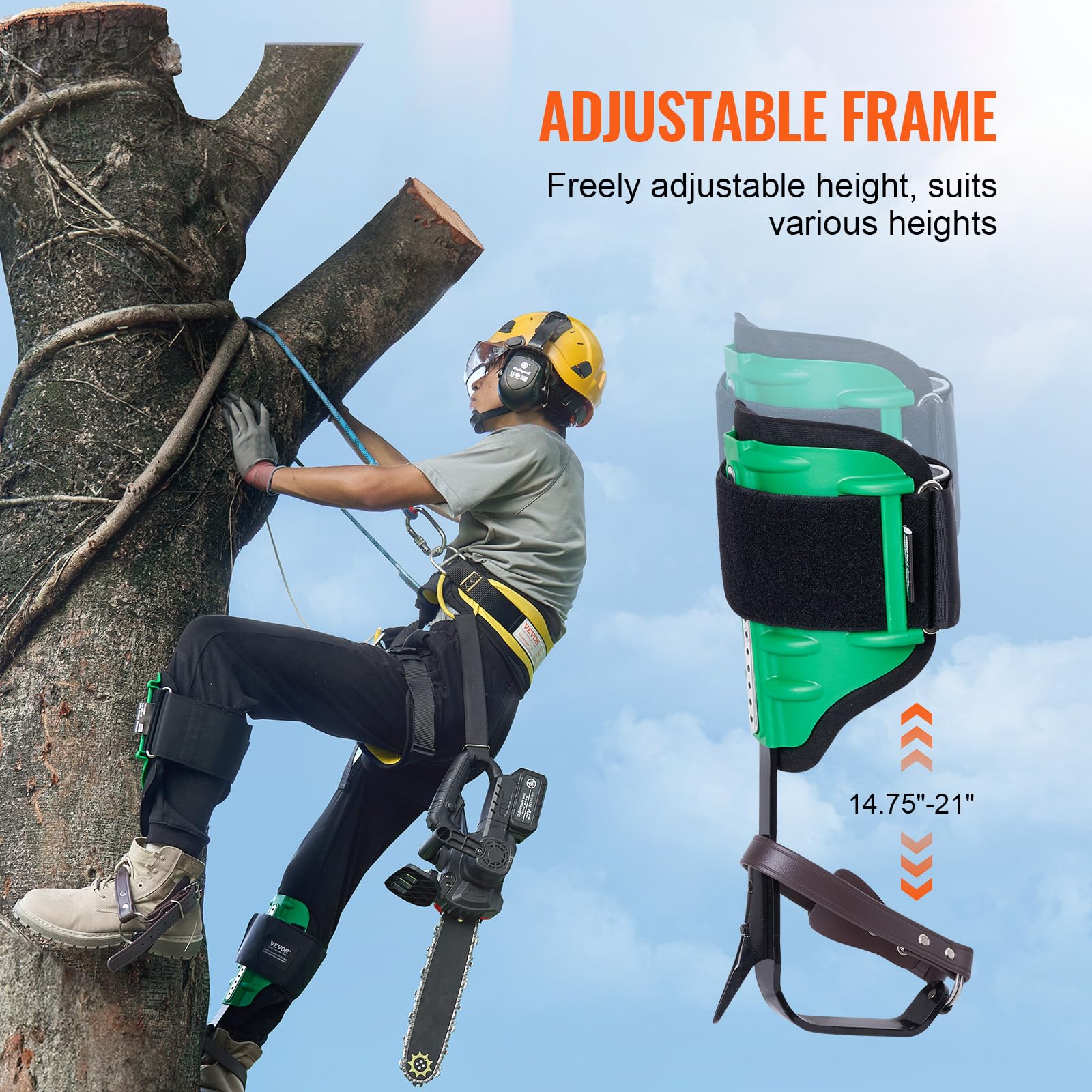 Durable lower TPU straps resist wear during climbs