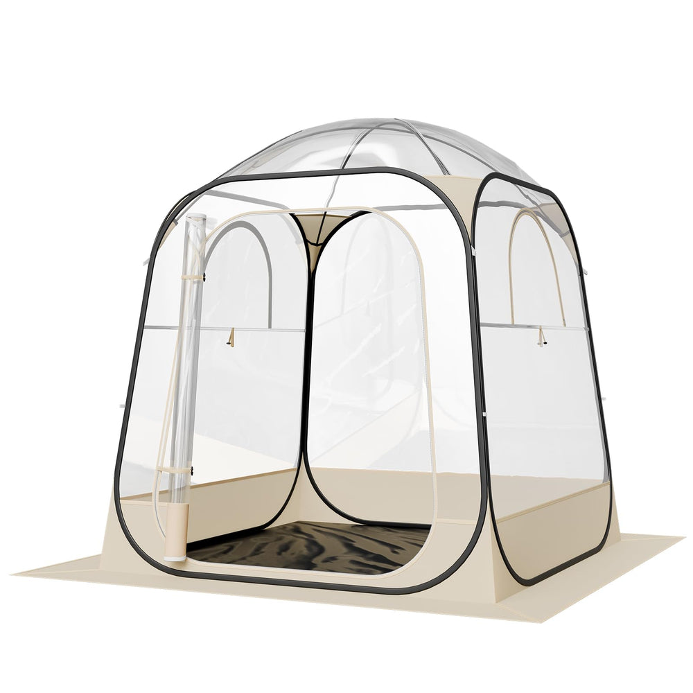Versatile dome shelter suitable for 2–4 people during events