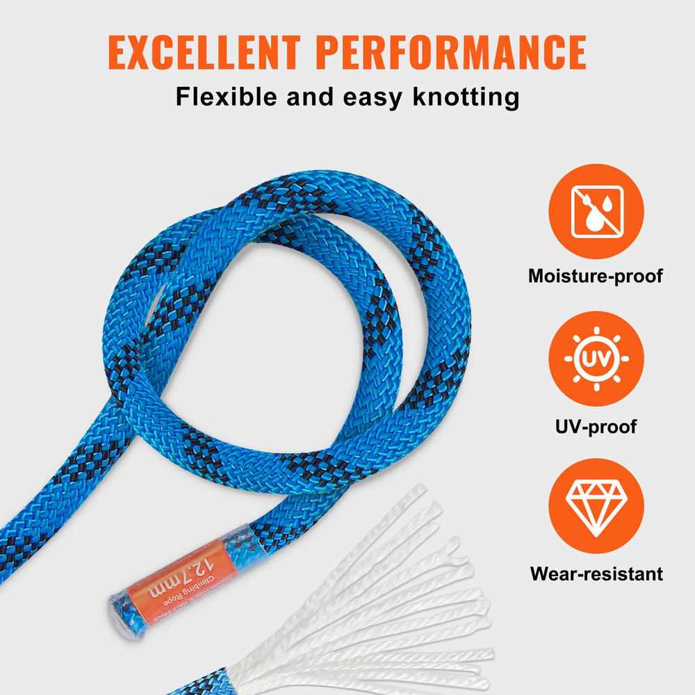 VEVOR blue rope stored in bag for quick carry