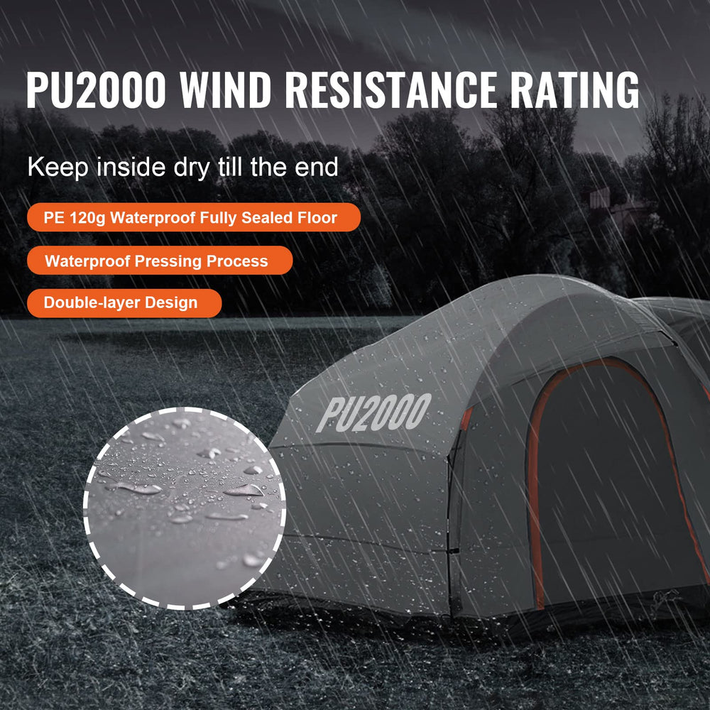 VEVOR SUV camping tent PU2000mm waterproofing protects against rain and wind