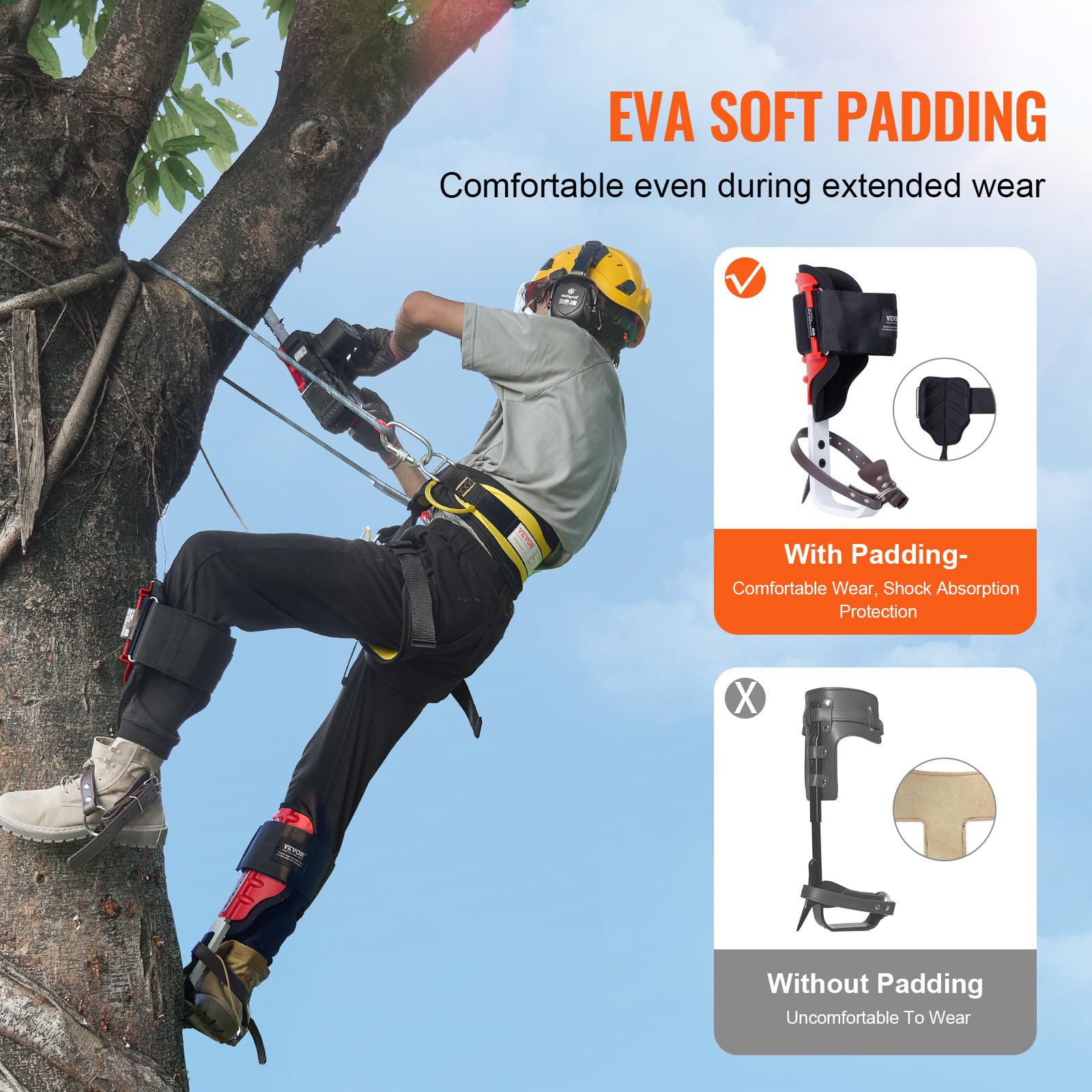 VEVOR TPU and nylon straps deliver secure, adjustable fit.