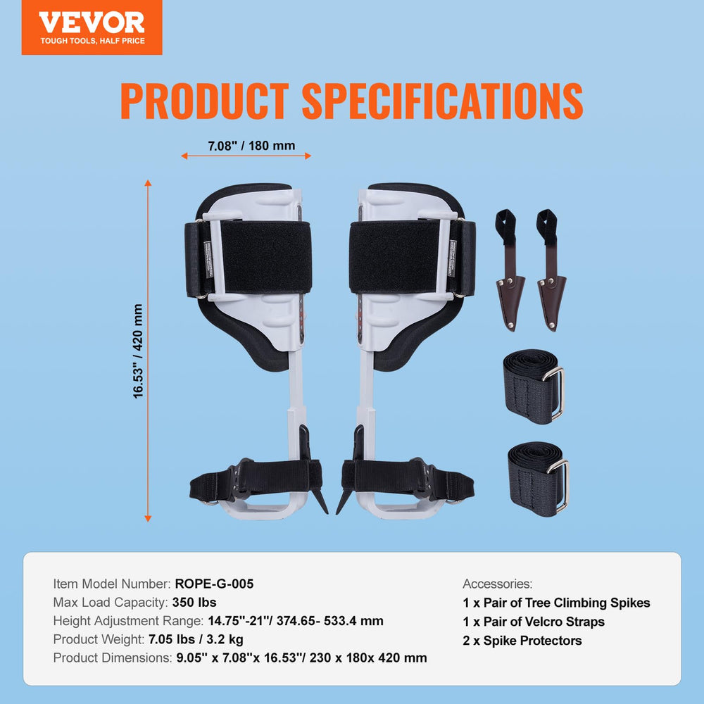 VEVOR adjustable height frame fits different climbers.