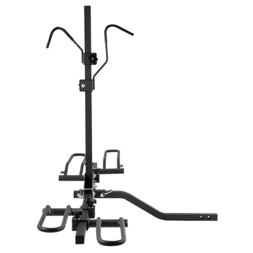 VEVOR dual-bike carrier securely holds two bikes in place