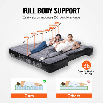 VEVOR two pillows included for added neck support.
