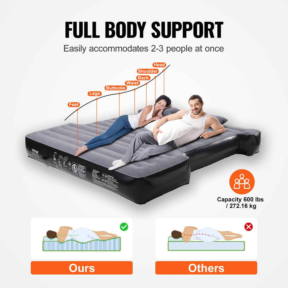 VEVOR two pillows included for added neck support.