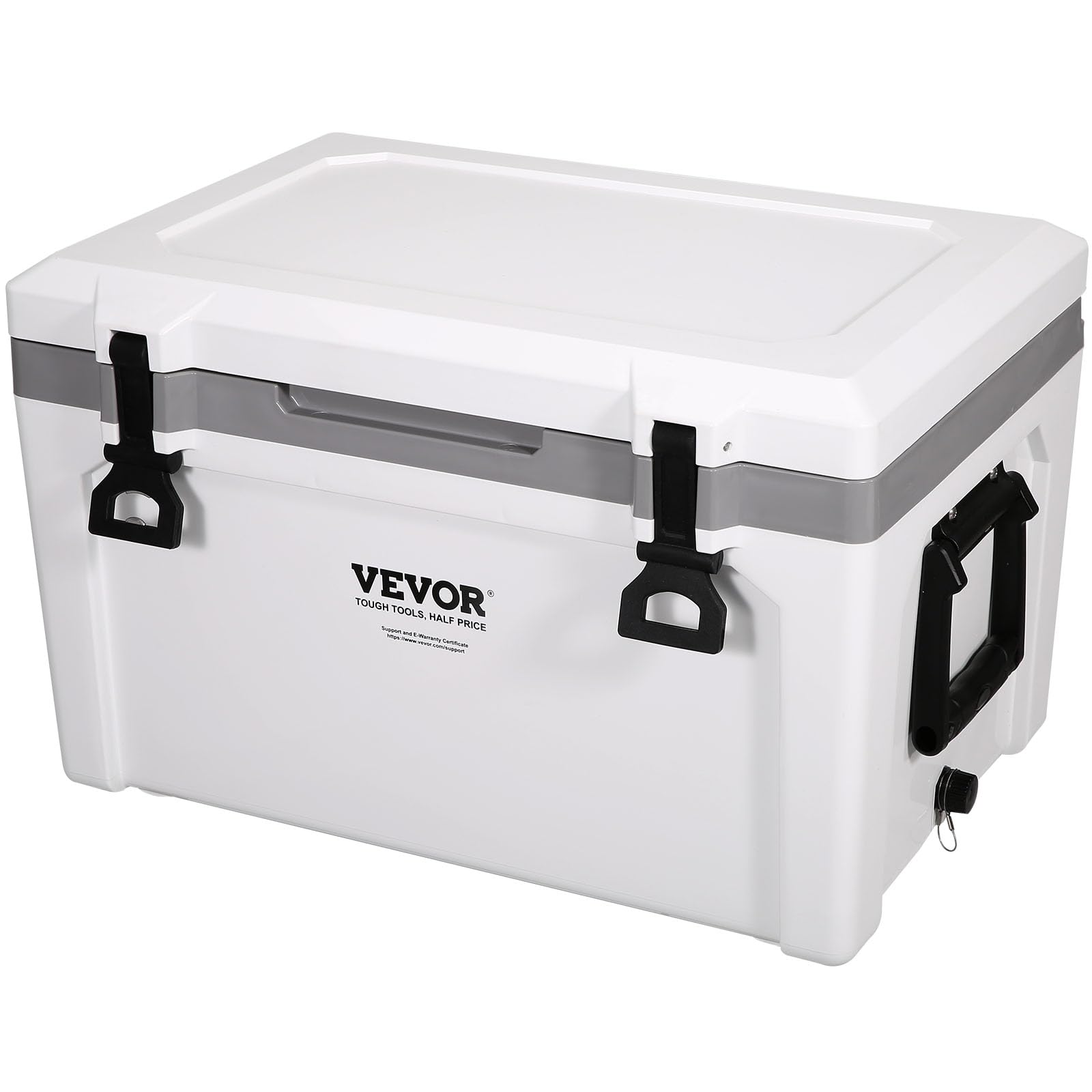 VEVOR Ultra-Light 52 Qt front view shows portable design for camping.