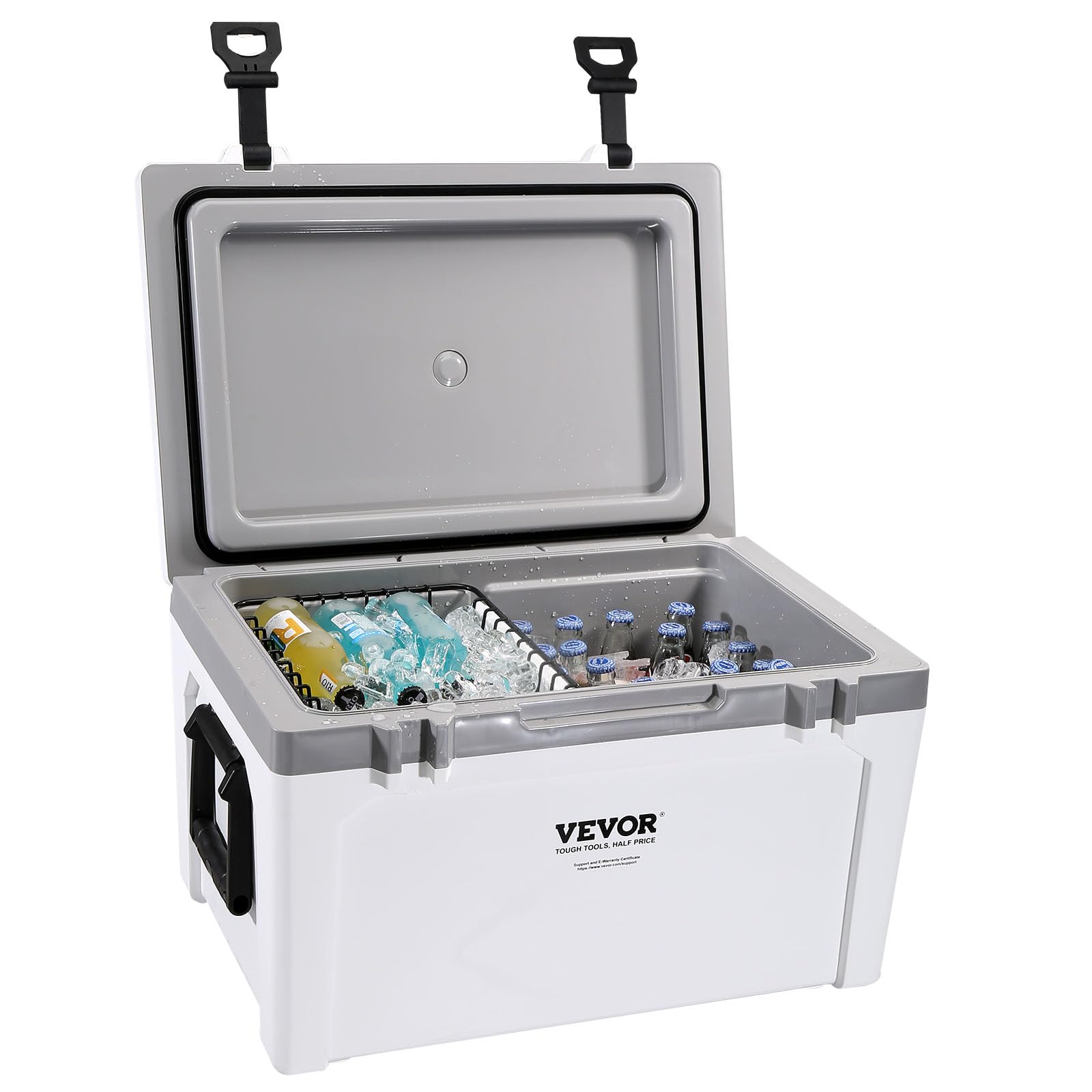 VEVOR Ultra-Light 52 Qt lid cup holder supports quick drinks.