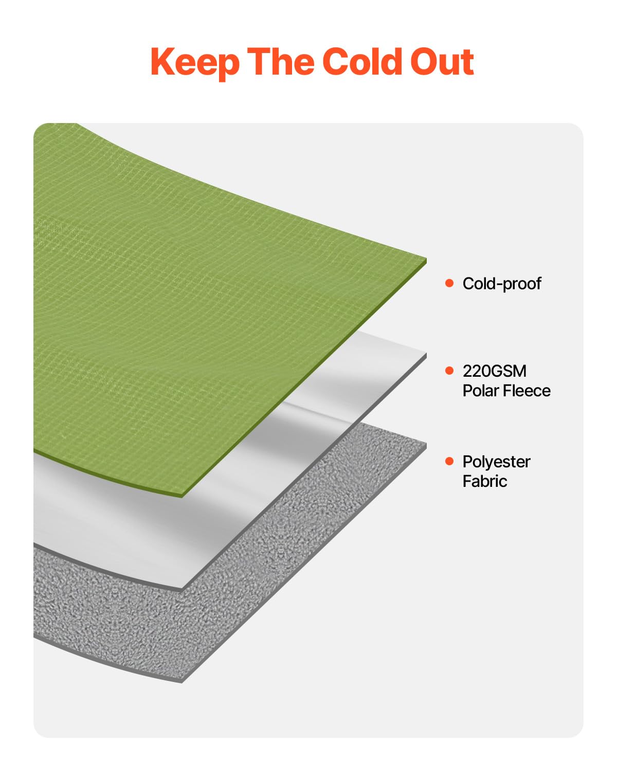 VEVOR windproof and flame retardant design shields from breeze outdoors.
