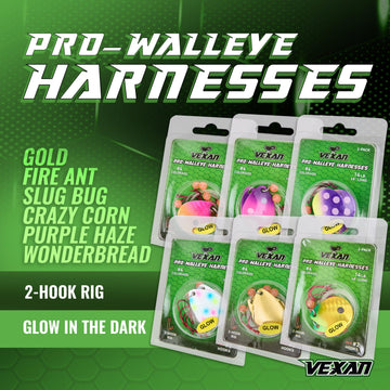 Close-up of glow beads on Walleye spinner rig image 2
