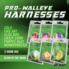 Close-up of glow beads on Walleye spinner rig image 2