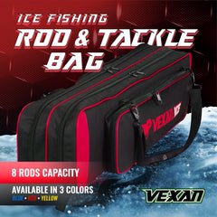 Open interior showing padded compartments for 8 rod/reel combos