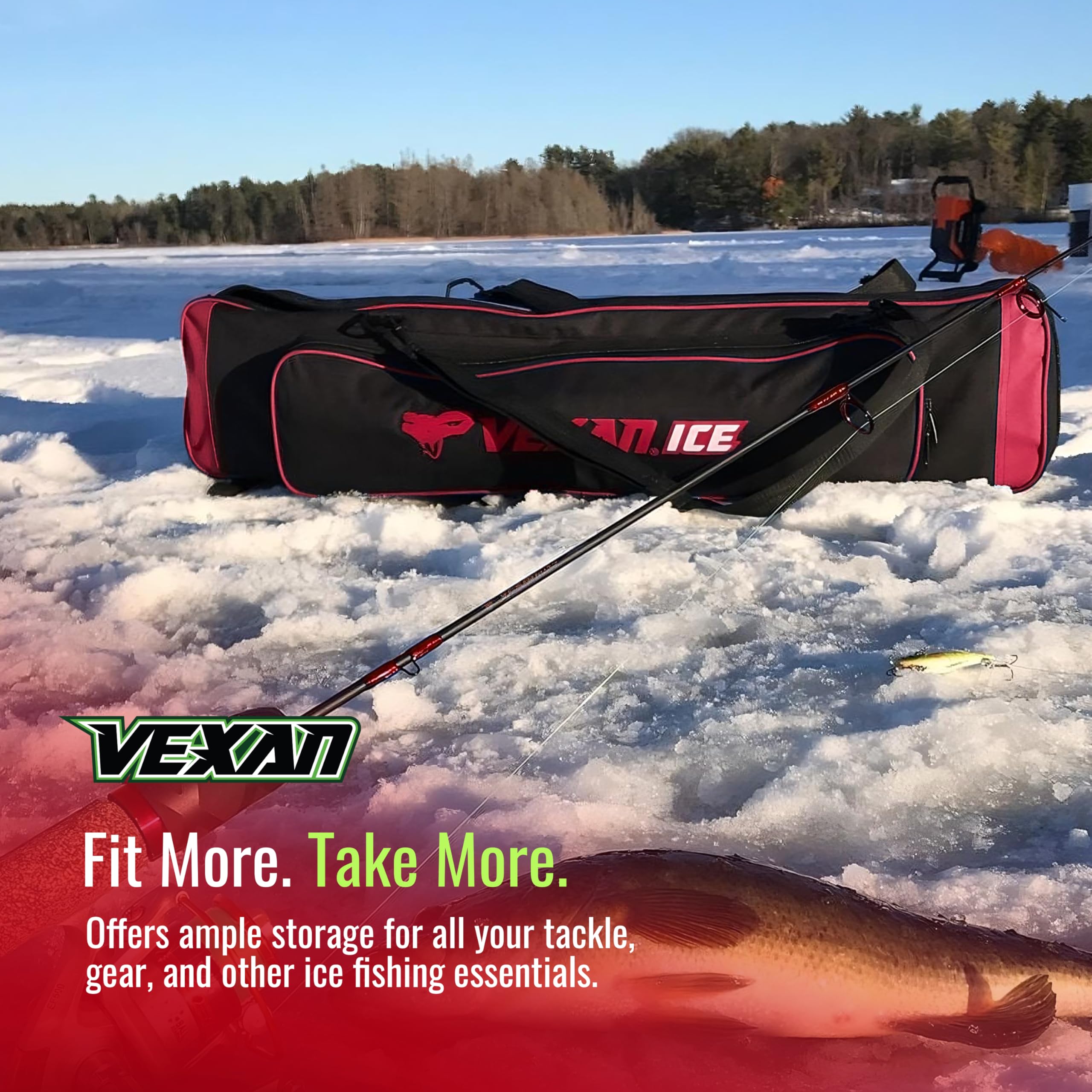 American-owned, Iowa-based Vexan ice fishing gear branding
