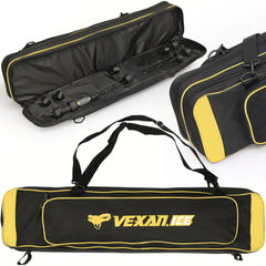 Vexan 36-inch ice fishing rod case, yellow exterior