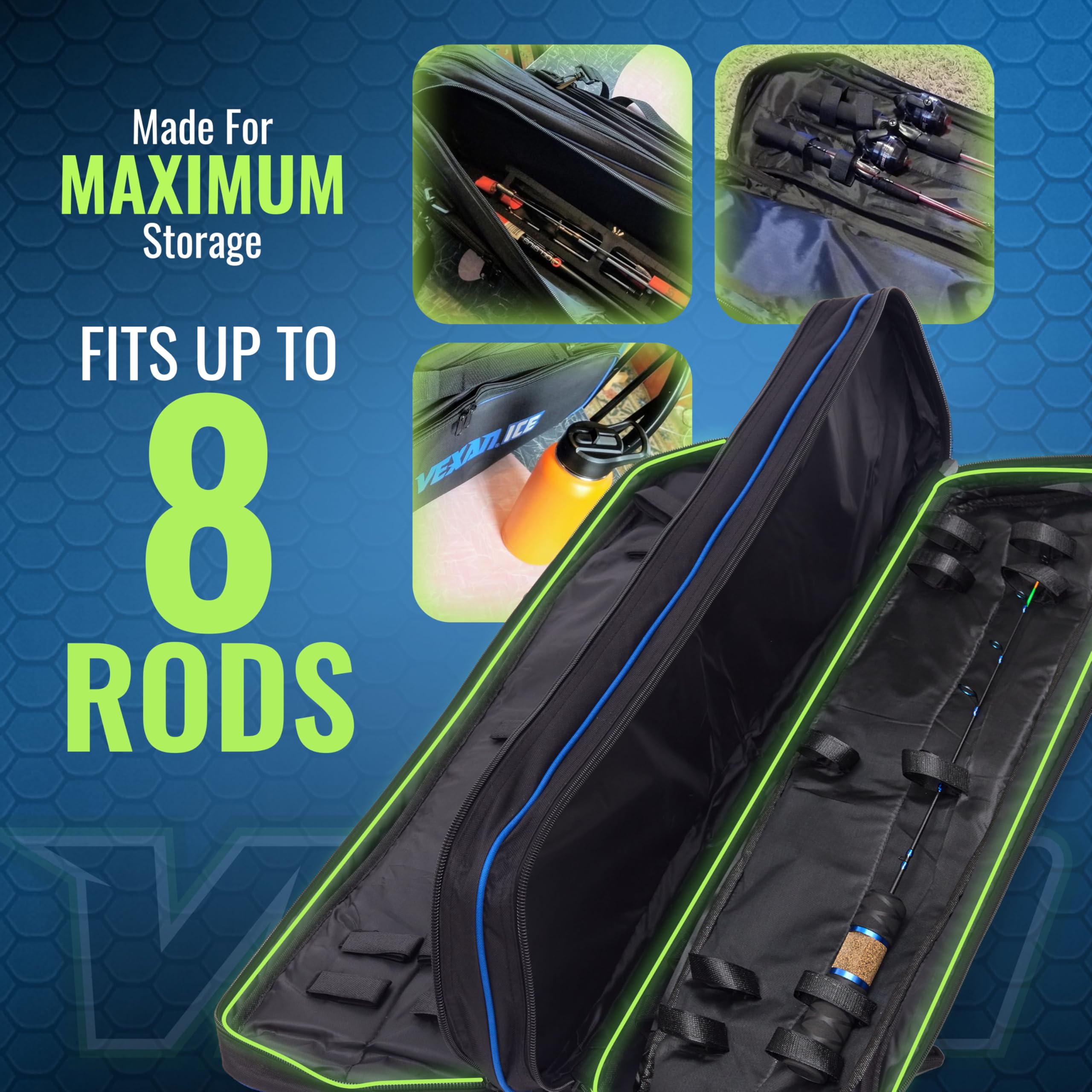 Adjustable shoulder strap on Vexan 36-inch rod case