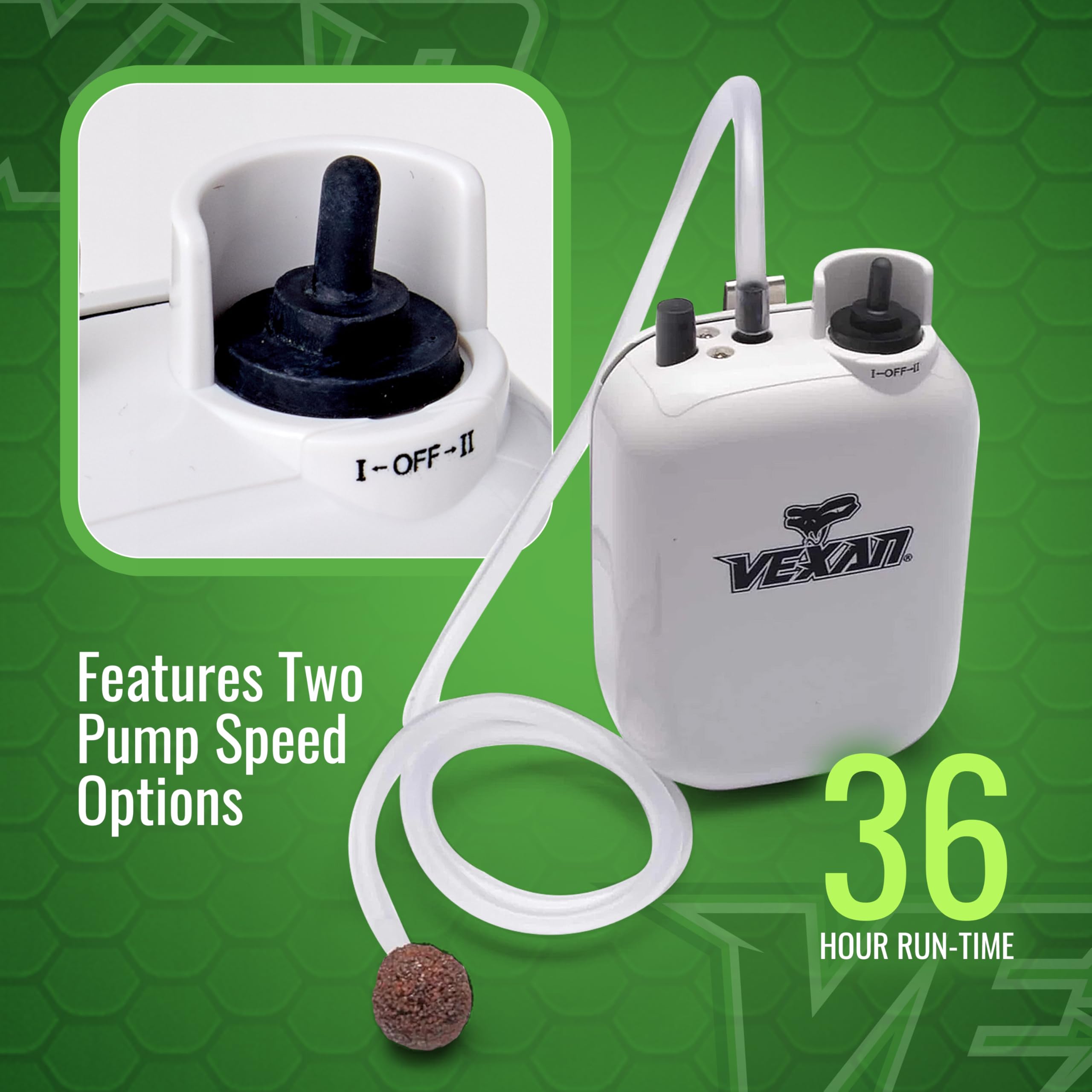 Vexan padded handles improve comfort when carrying heavy fish or water-filled bag