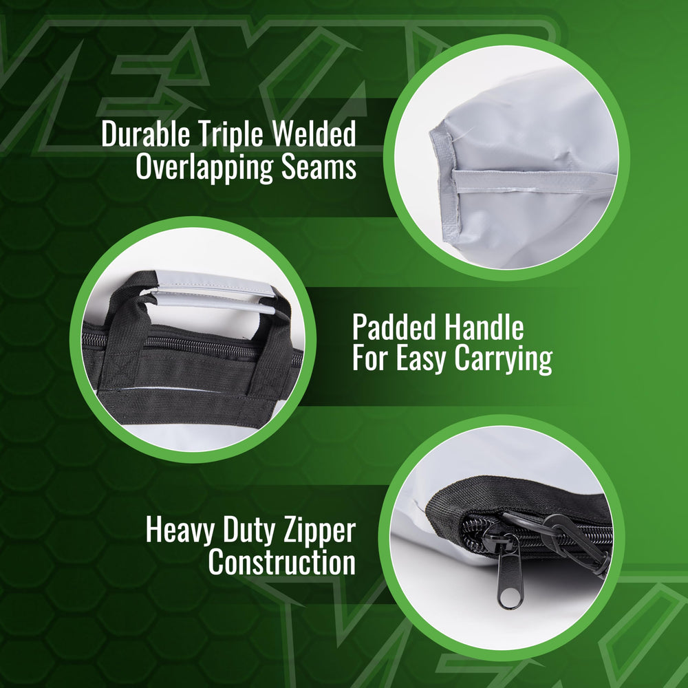 Vexan weather-grey shell reduces heat exposure to help keep catch cooler.