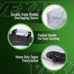Vexan weather-grey shell reduces heat exposure to help keep catch cooler.