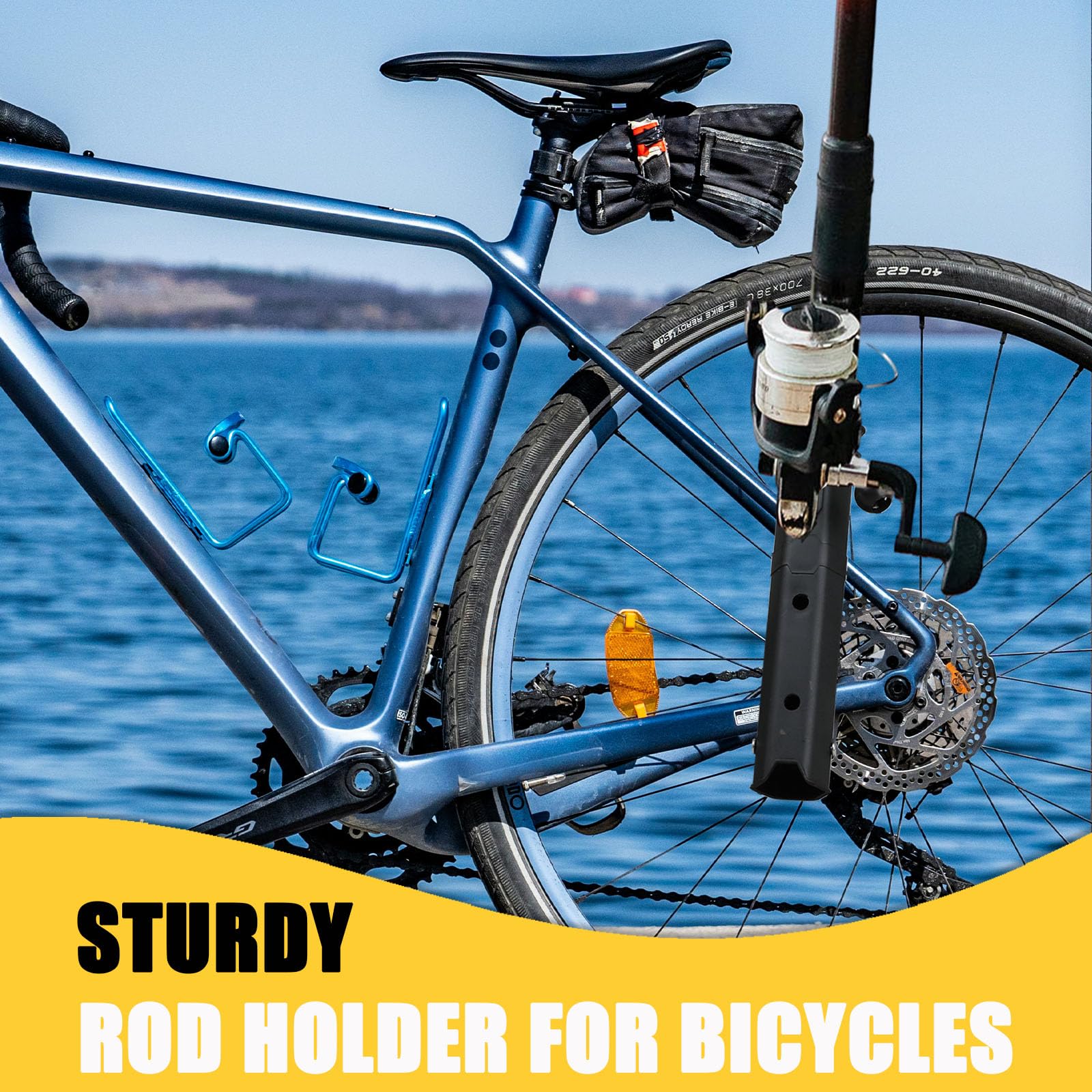 Soft rubber inserts and bungee cords protecting fishing gear