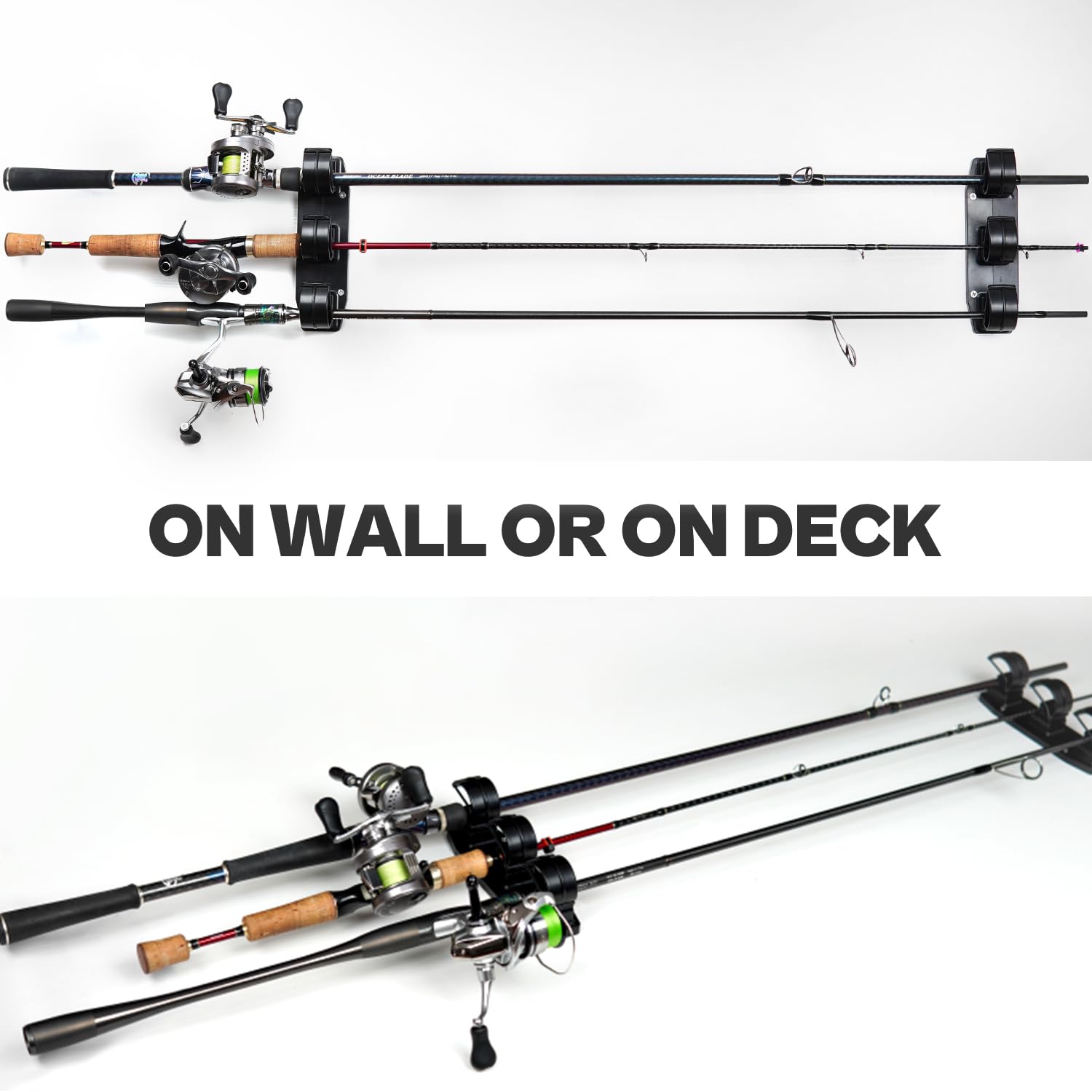 VEYWANE 3-pole holders keep multiple rods neatly separated and protected