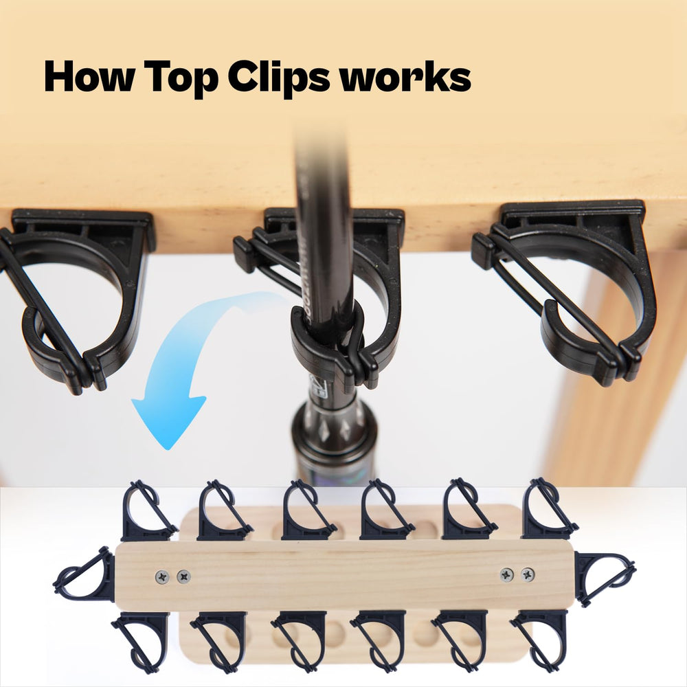 VEYWANE double-columns-structure provides sturdy, wobble-free support for your rods.