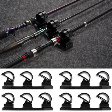 VEYWANE fishing rod rack mounted on boat deck showing secure hold during rough water