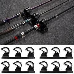 VEYWANE fishing rod rack mounted on boat deck showing secure hold during rough water