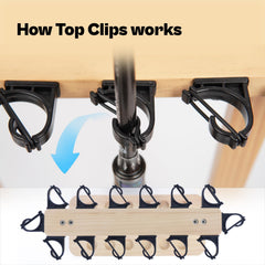 Rack holding up to 14 fishing rods or combos