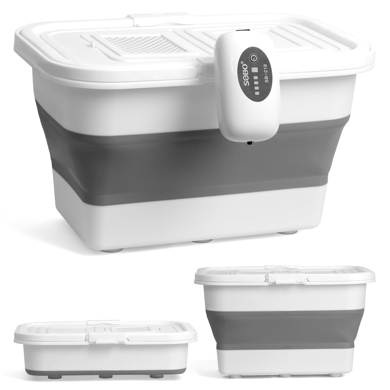 VEYWANE Live Bait Bucket folded for compact boat transport.
