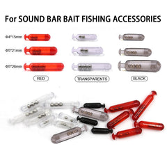 Rattle insert tubes for soft bait with red color