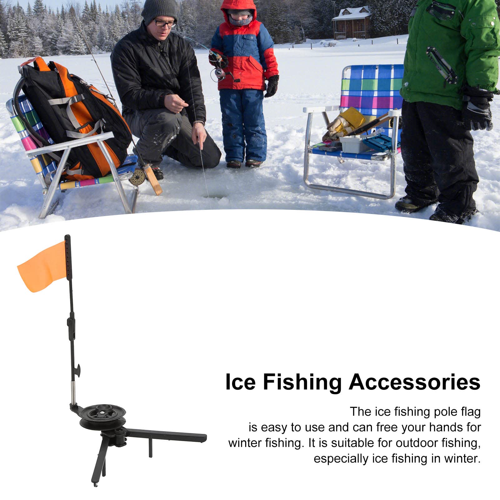 VGEBY bright warning flag improves visibility for bite indication.