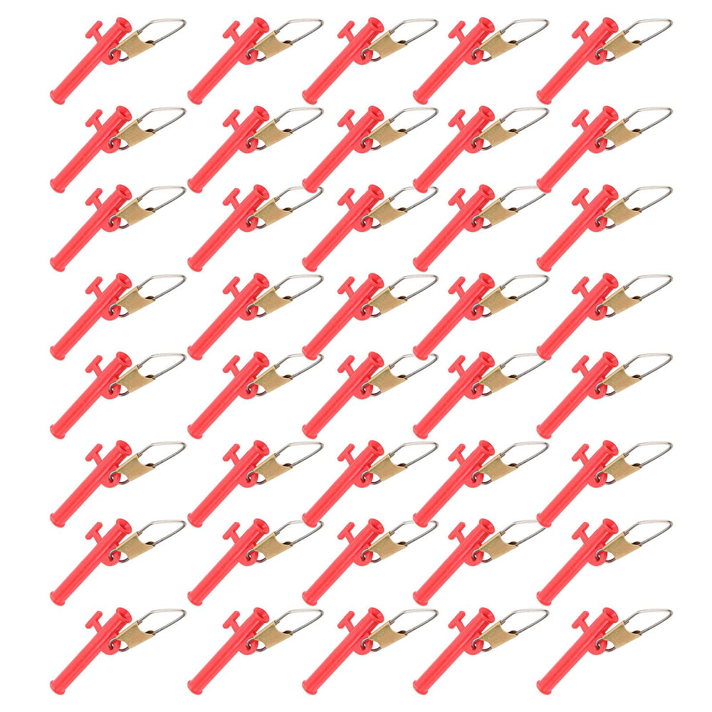 VGEBY fishing sinker with metal snaps and ABS slider red for stable rigs.