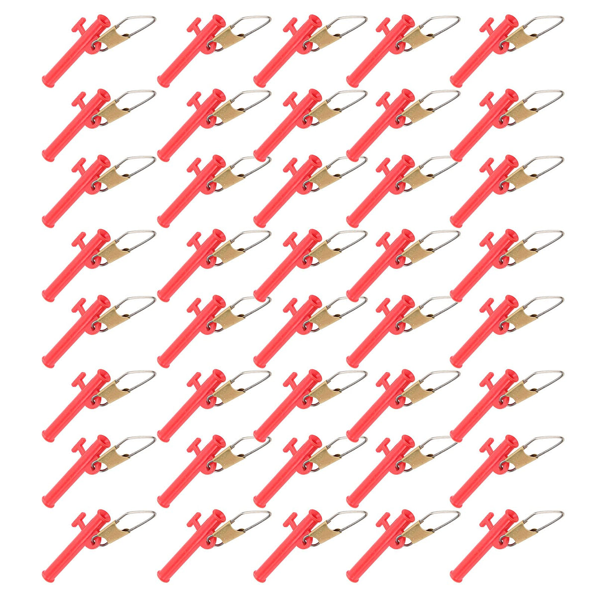 VGEBY fishing sinker with metal snaps and ABS slider red for stable rigs.