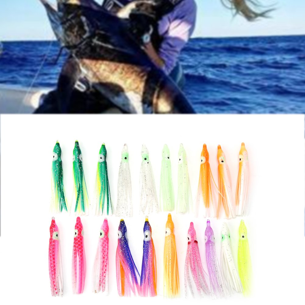VGEBY hanging squid lure setup demonstrates effective presentation.