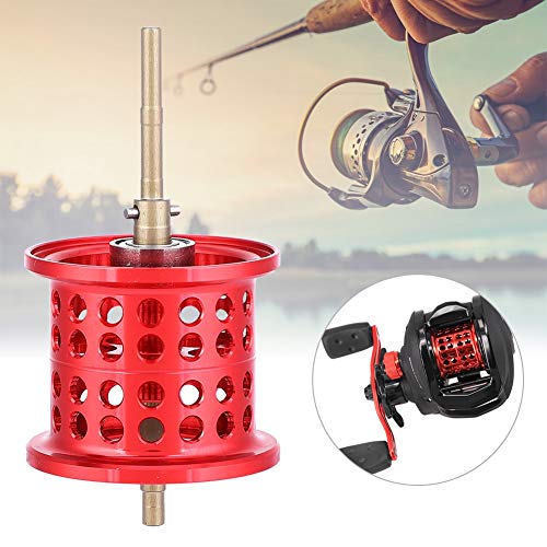 VGEBY ice fishing setup with spool attached, indicating versatile use.