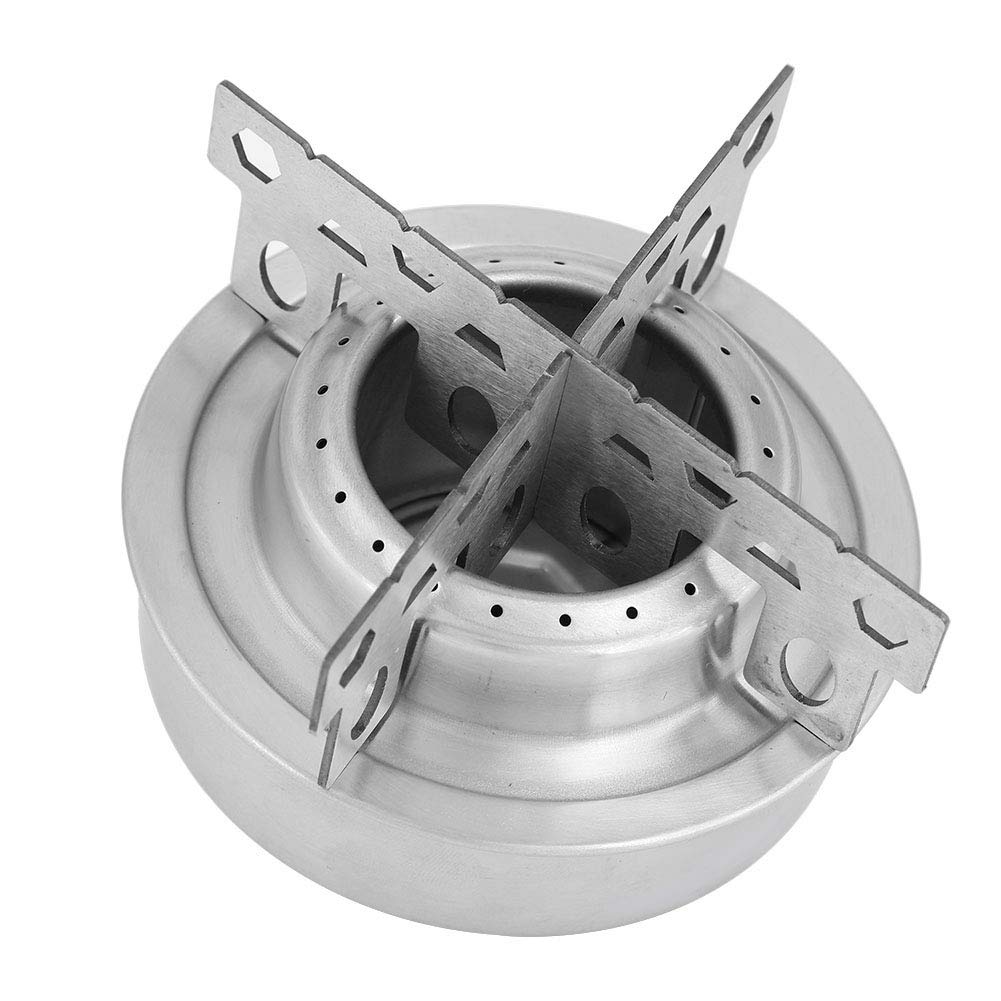 VGEBY Mini Alcohol Stove weight 150g, ideal for backpacking meals.